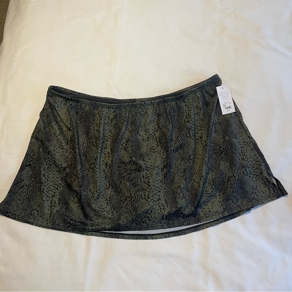 Reptile print swim skirt